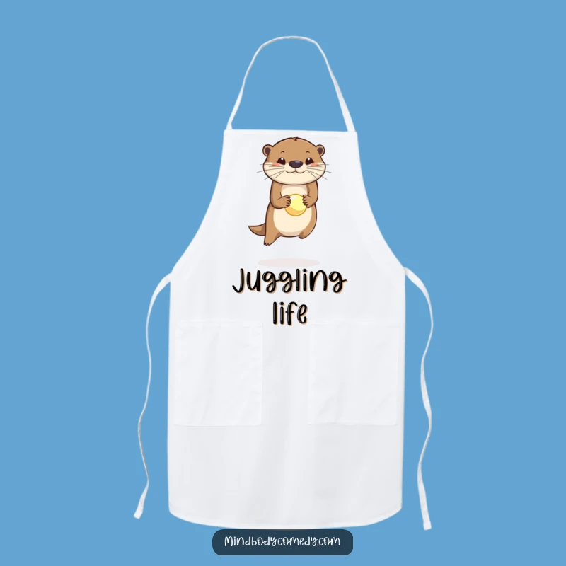 Funny Otter Orb Balance Apron: Cook With Comic Flair!