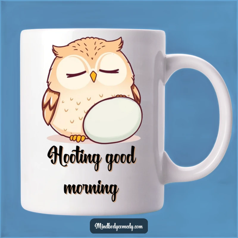 Funny Owl Zen Mug - Deep Breather Gift for Calm & Wise Souls