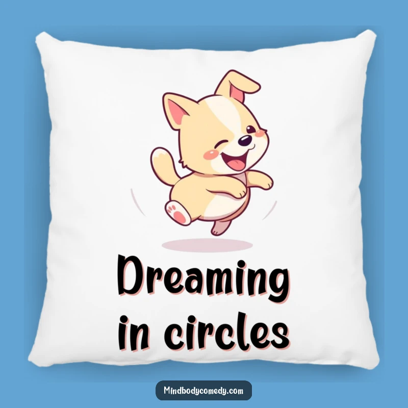 Funny Dog Tail Chase Pillow: Cuddle Up With Comedy!