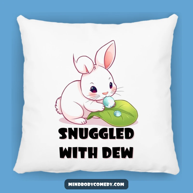 Funny Rabbit Dewdrop Pillow: Soft Comfort, Gentle Charm!