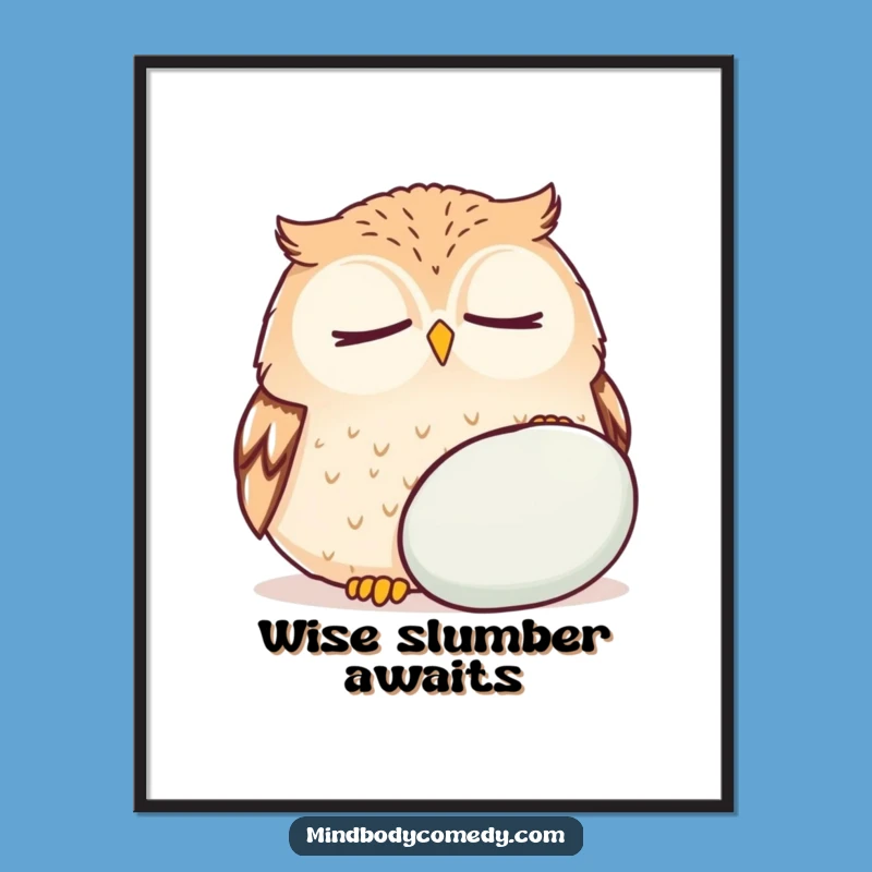 Funny Owl Zen Digital Art - Instant Relaxing Download Gift