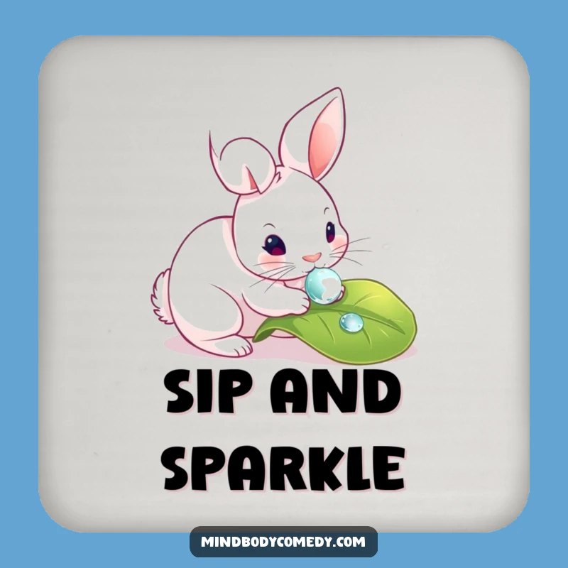 Funny Rabbit Dewdrop Coasters: Protect Tables with Nature's Art!