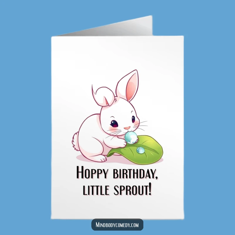 Free Printable Rabbit Birthday Card - Sweet & Gentle Downloadable Gift for Nature Lovers