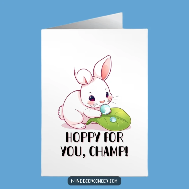 Free Printable Rabbit Congratulations Card - Delicate Downloadable for New Beginnings