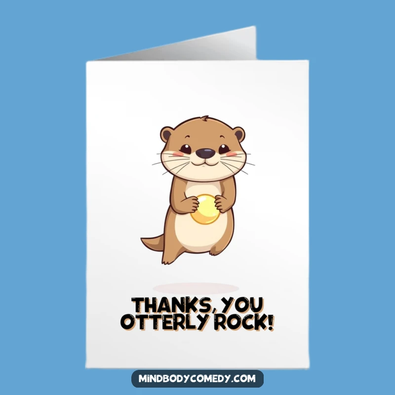 Free Printable Thank You Otter Card - Charming Downloadable for Expressing Gratitude
