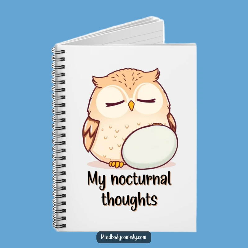 Funny Owl Zen Notebook - Lined & Relaxing Wise Bird Journal Gift