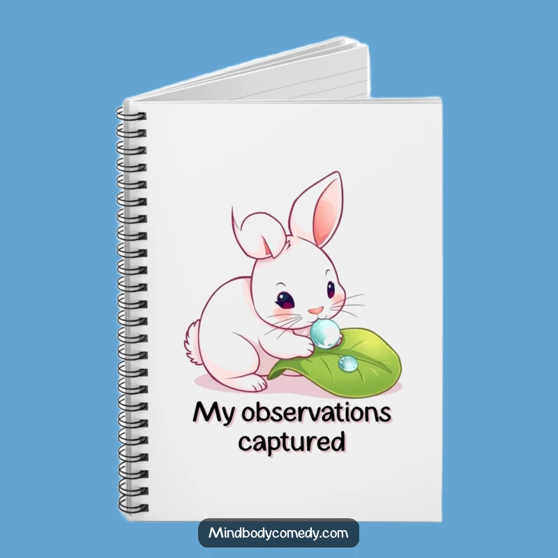 Funny Rabbit Dewdrop Notebook: For Your Gentle Thoughts!