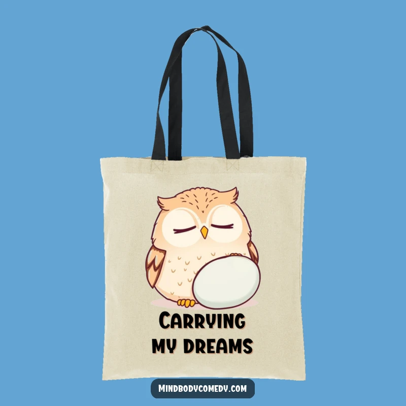 Funny Owl Zen Tote Bag - Spacious & Relaxing Wise Bird Carryall Gift